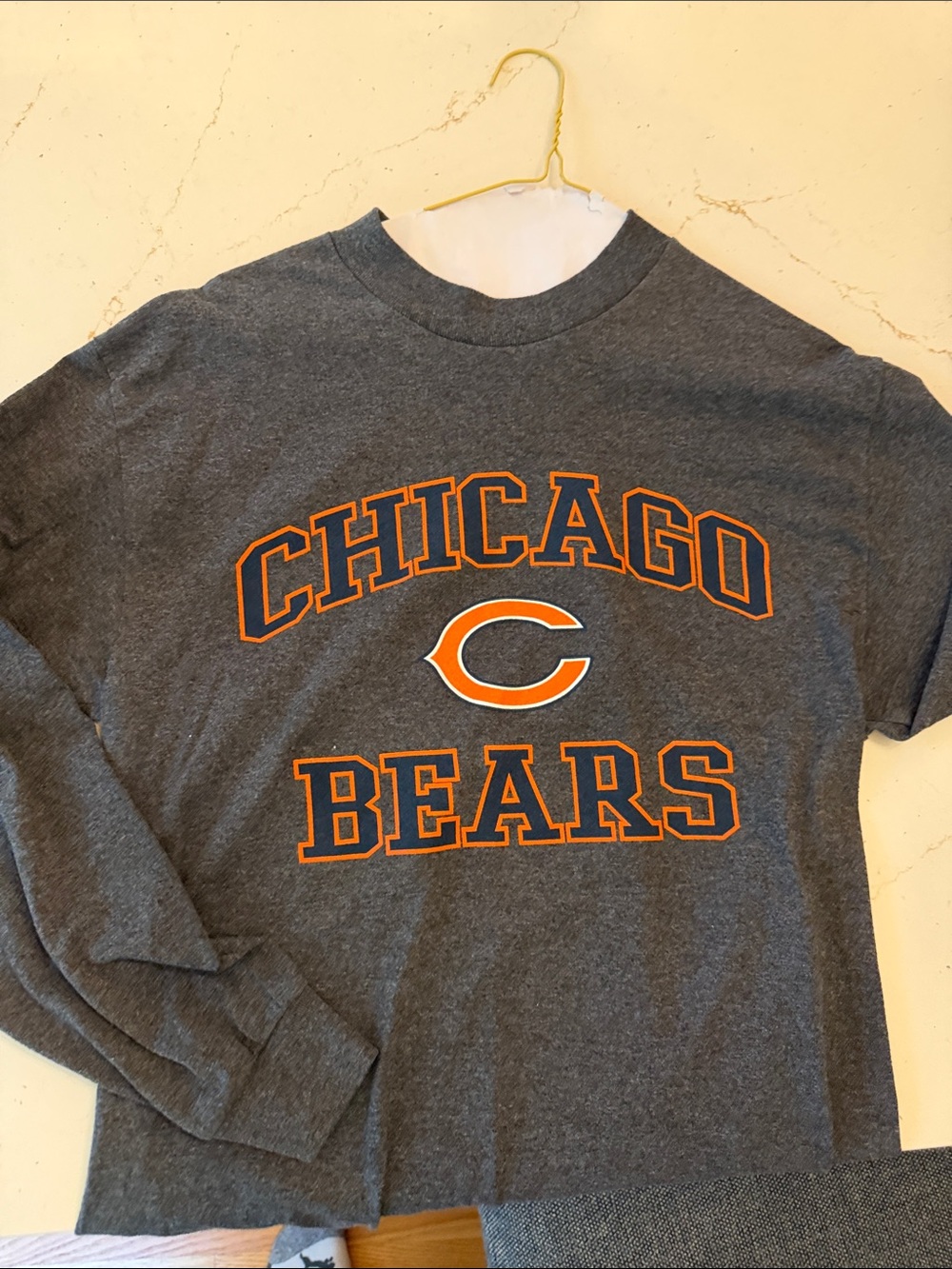 Chicago Bears Long-Sleeve Shirt with Orange Logo